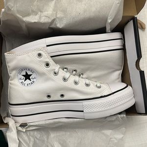 White platform converse